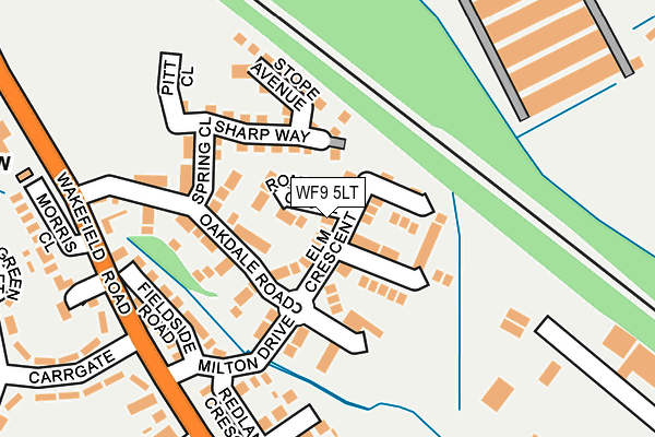 WF9 5LT map - OS OpenMap – Local (Ordnance Survey)