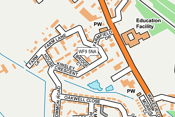 WF9 5NA map - OS OpenMap – Local (Ordnance Survey)