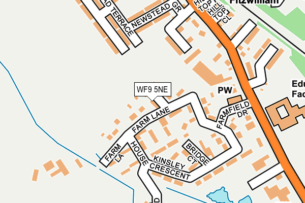 WF9 5NE map - OS OpenMap – Local (Ordnance Survey)