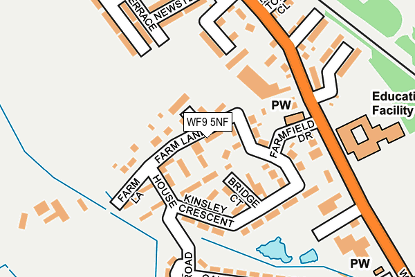 WF9 5NF map - OS OpenMap – Local (Ordnance Survey)