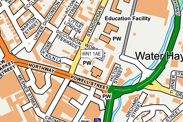 WN1 1AE map - OS OpenMap – Local (Ordnance Survey)