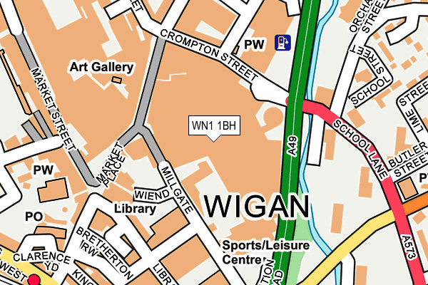 WN1 1BH map - OS OpenMap – Local (Ordnance Survey)
