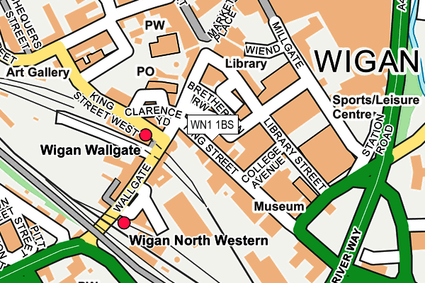 WN1 1BS map - OS OpenMap – Local (Ordnance Survey)