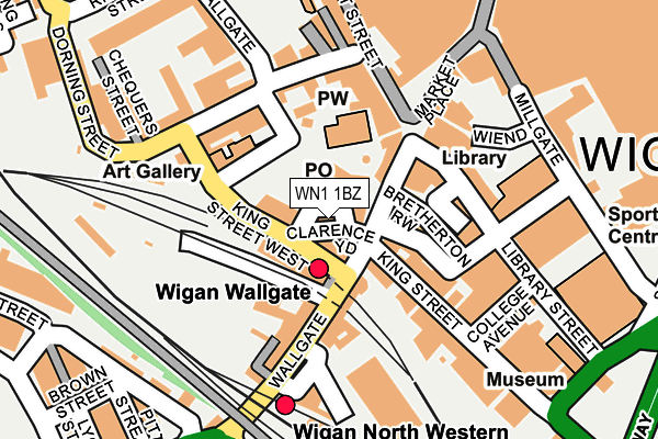 WN1 1BZ map - OS OpenMap – Local (Ordnance Survey)