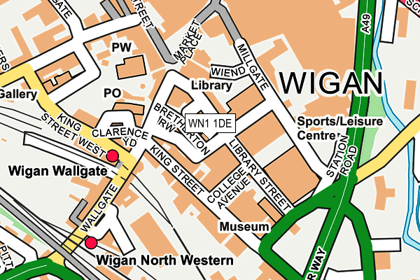 WN1 1DE map - OS OpenMap – Local (Ordnance Survey)