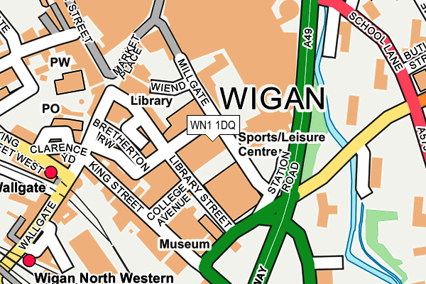 WN1 1DQ map - OS OpenMap – Local (Ordnance Survey)