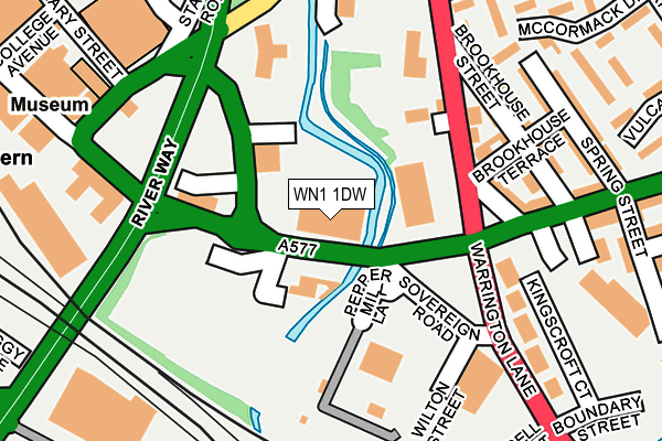 WN1 1DW map - OS OpenMap – Local (Ordnance Survey)