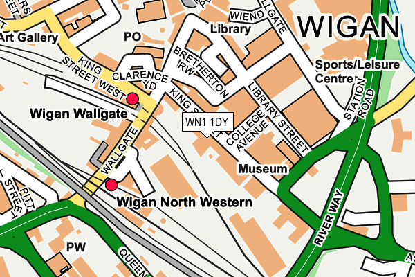 WN1 1DY map - OS OpenMap – Local (Ordnance Survey)