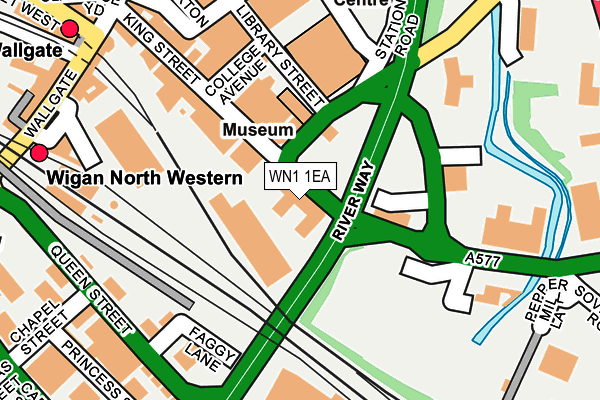 WN1 1EA map - OS OpenMap – Local (Ordnance Survey)