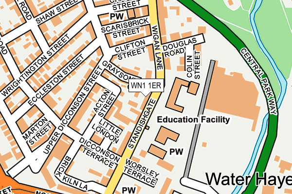 WN1 1ER map - OS OpenMap – Local (Ordnance Survey)