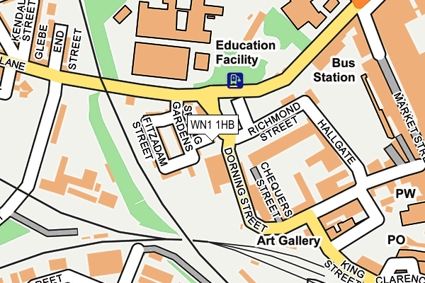 WN1 1HB map - OS OpenMap – Local (Ordnance Survey)