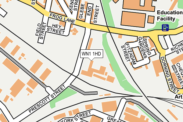 WN1 1HD map - OS OpenMap – Local (Ordnance Survey)