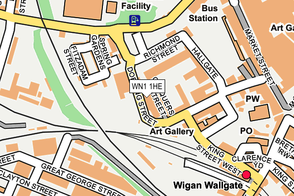 WN1 1HE map - OS OpenMap – Local (Ordnance Survey)