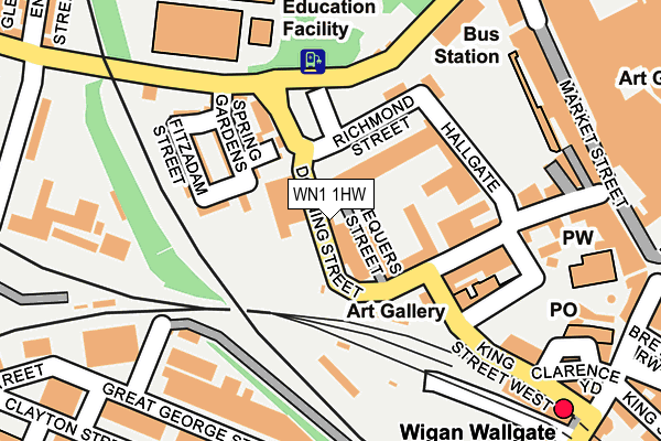 WN1 1HW map - OS OpenMap – Local (Ordnance Survey)