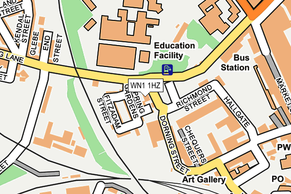 WN1 1HZ map - OS OpenMap – Local (Ordnance Survey)