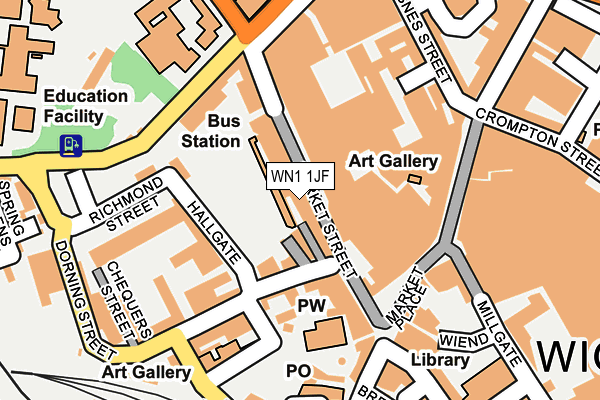 WN1 1JF map - OS OpenMap – Local (Ordnance Survey)