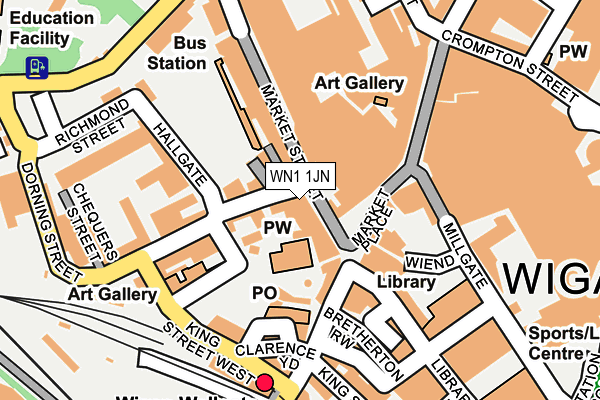 WN1 1JN map - OS OpenMap – Local (Ordnance Survey)