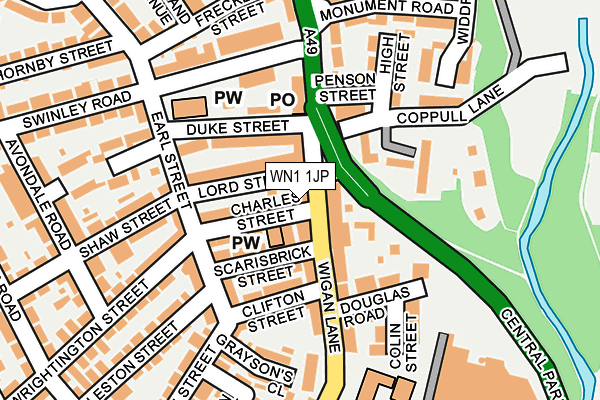 WN1 1JP map - OS OpenMap – Local (Ordnance Survey)