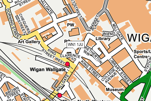 WN1 1JU map - OS OpenMap – Local (Ordnance Survey)