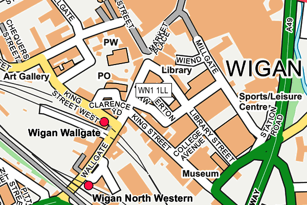 WN1 1LL map - OS OpenMap – Local (Ordnance Survey)