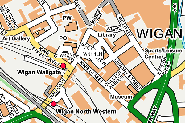 WN1 1LN map - OS OpenMap – Local (Ordnance Survey)