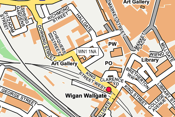 WN1 1NA map - OS OpenMap – Local (Ordnance Survey)