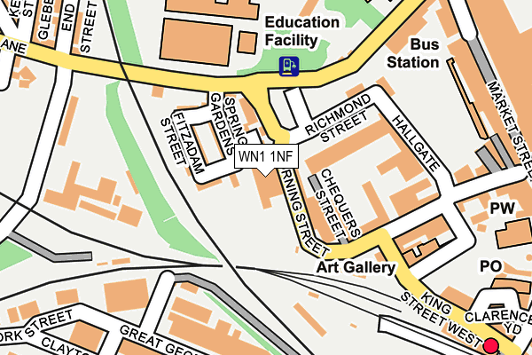 WN1 1NF map - OS OpenMap – Local (Ordnance Survey)