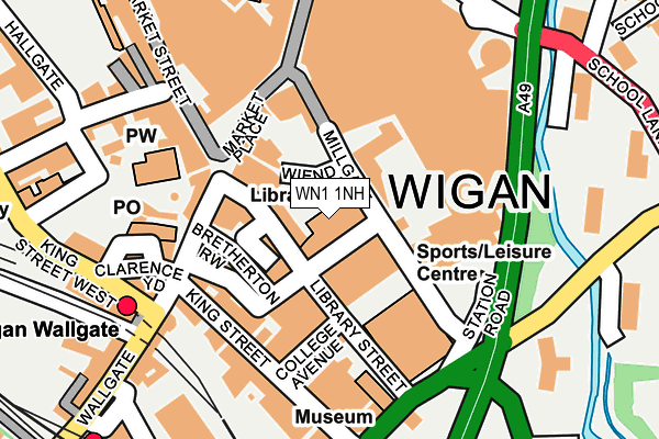 WN1 1NH map - OS OpenMap – Local (Ordnance Survey)