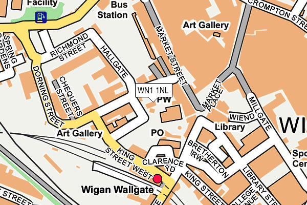 Map of ONE VISION GROUP WIGAN LTD at local scale