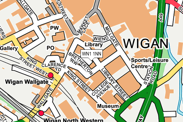 WN1 1NN map - OS OpenMap – Local (Ordnance Survey)
