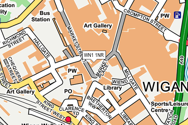 WN1 1NR map - OS OpenMap – Local (Ordnance Survey)