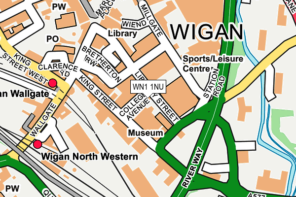 WN1 1NU map - OS OpenMap – Local (Ordnance Survey)