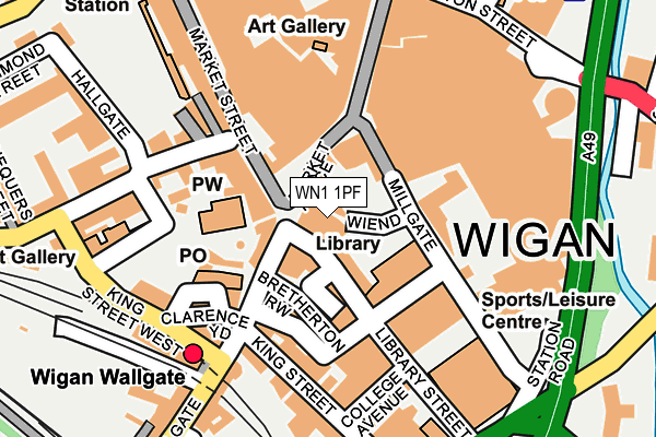 WN1 1PF map - OS OpenMap – Local (Ordnance Survey)