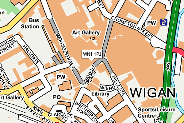 WN1 1PJ map - OS OpenMap – Local (Ordnance Survey)