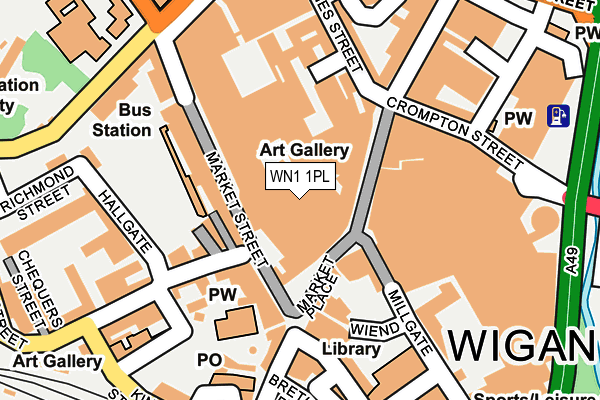 WN1 1PL map - OS OpenMap – Local (Ordnance Survey)