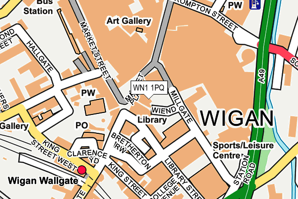 WN1 1PQ map - OS OpenMap – Local (Ordnance Survey)