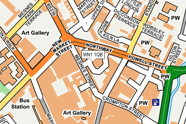 WN1 1QB map - OS OpenMap – Local (Ordnance Survey)