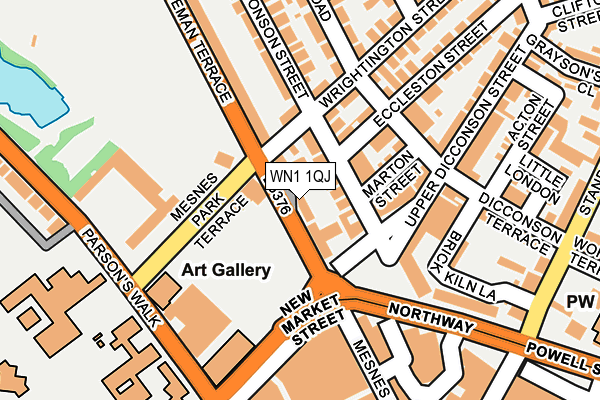 WN1 1QJ map - OS OpenMap – Local (Ordnance Survey)