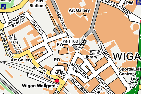 WN1 1QS map - OS OpenMap – Local (Ordnance Survey)