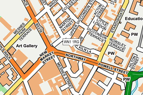 WN1 1RG map - OS OpenMap – Local (Ordnance Survey)