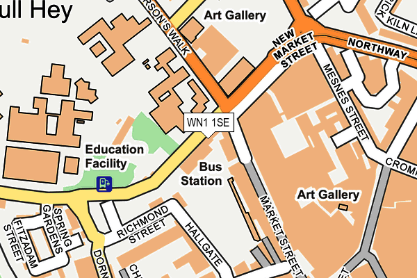 WN1 1SE map - OS OpenMap – Local (Ordnance Survey)