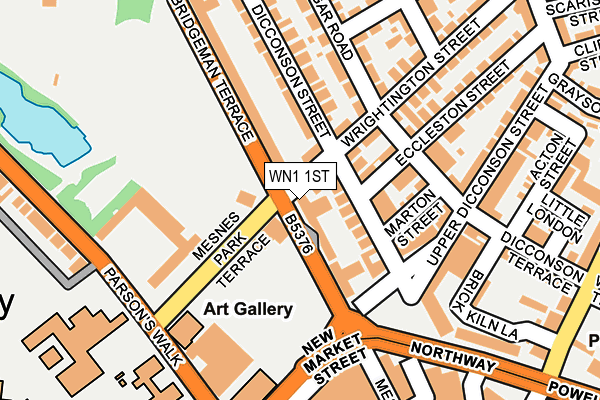 WN1 1ST map - OS OpenMap – Local (Ordnance Survey)