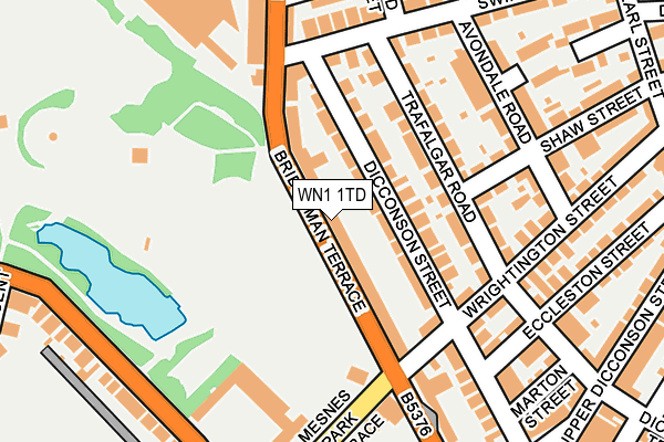 WN1 1TD map - OS OpenMap – Local (Ordnance Survey)