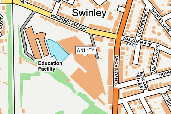 WN1 1TY map - OS OpenMap – Local (Ordnance Survey)