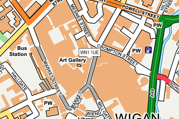 WN1 1UE map - OS OpenMap – Local (Ordnance Survey)