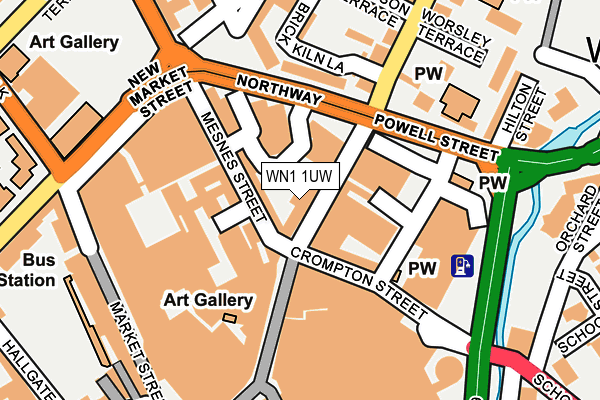 WN1 1UW map - OS OpenMap – Local (Ordnance Survey)