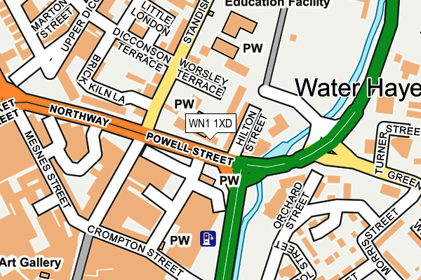 WN1 1XD map - OS OpenMap – Local (Ordnance Survey)