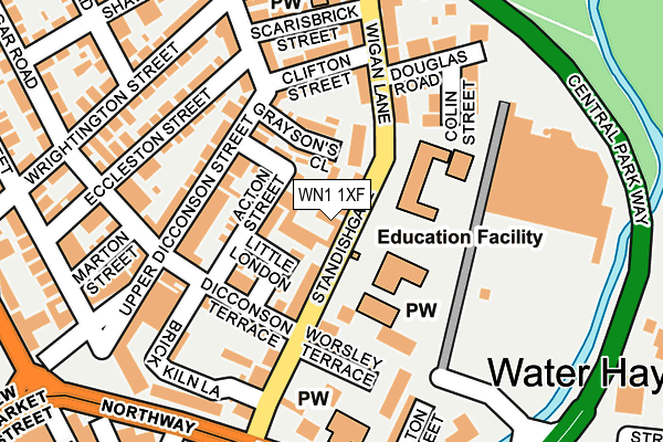 WN1 1XF map - OS OpenMap – Local (Ordnance Survey)