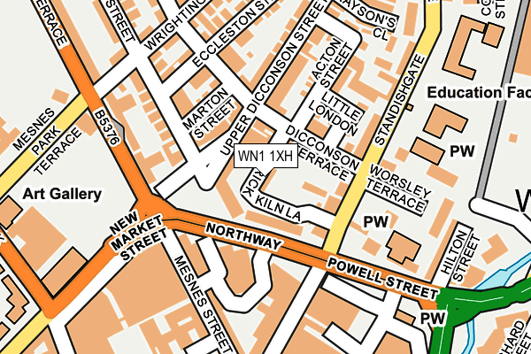 WN1 1XH map - OS OpenMap – Local (Ordnance Survey)