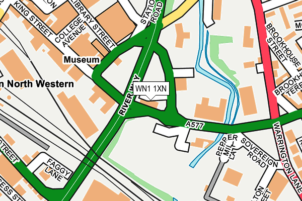WN1 1XN map - OS OpenMap – Local (Ordnance Survey)